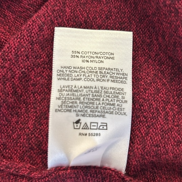 Express Wine Long Sleeve Open Cardigan Size Small - Picture 7 of 7